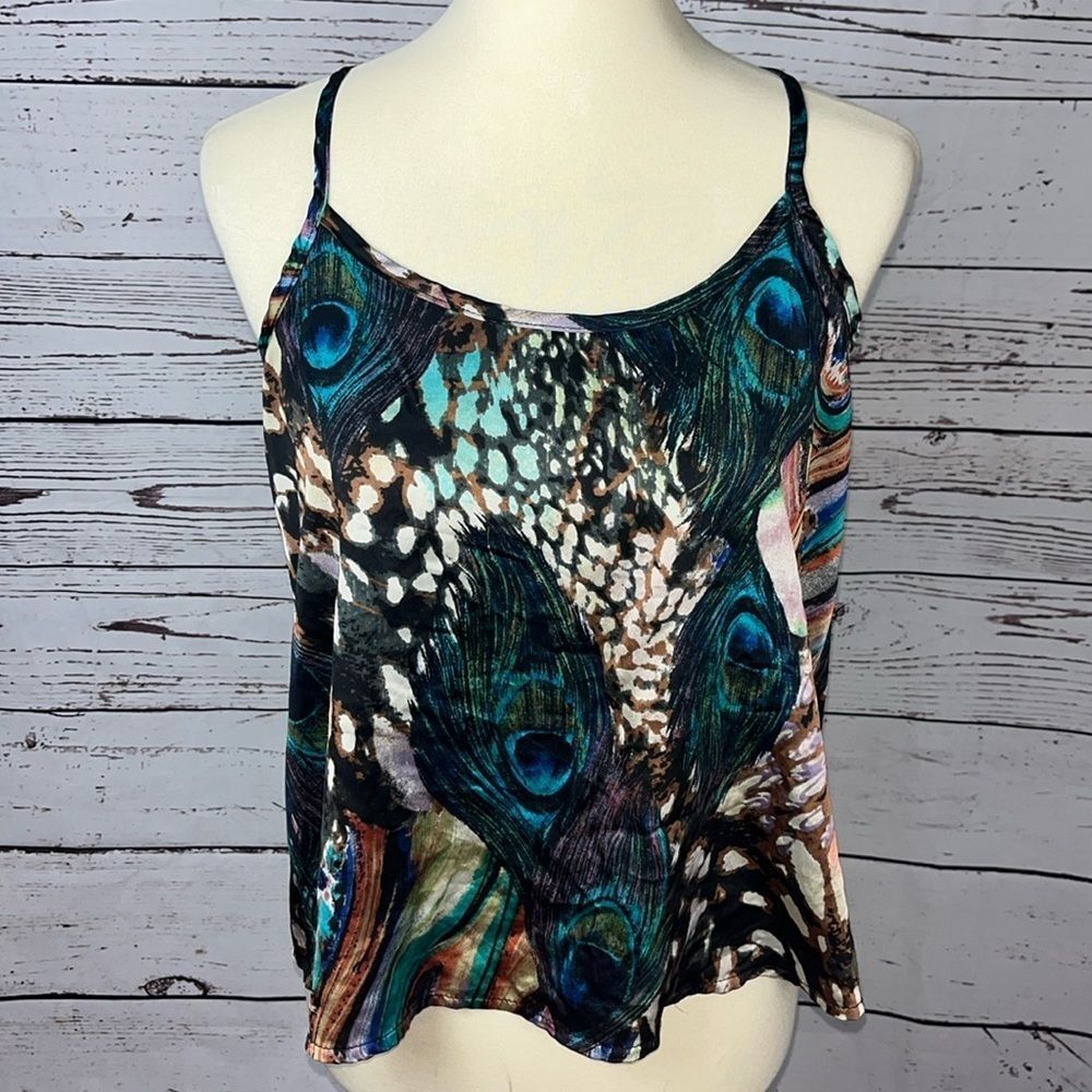 𝅺Forever 21 Peacock Tank Top